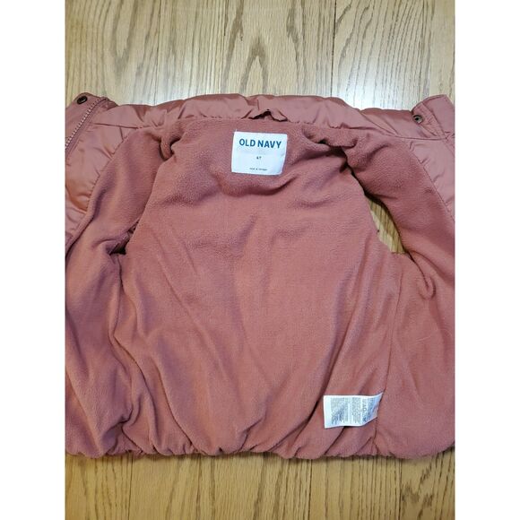 Old Navy 4T Puffer Vest Unisex Frost-Free Vest for Toddler Dusty Red Pink EUC - Picture 3 of 8